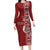 Tonga Language Week Family Matching Long Sleeve Bodycon Dress and Hawaiian Shirt Malo e Lelei Kupesi Ngatu Pattern