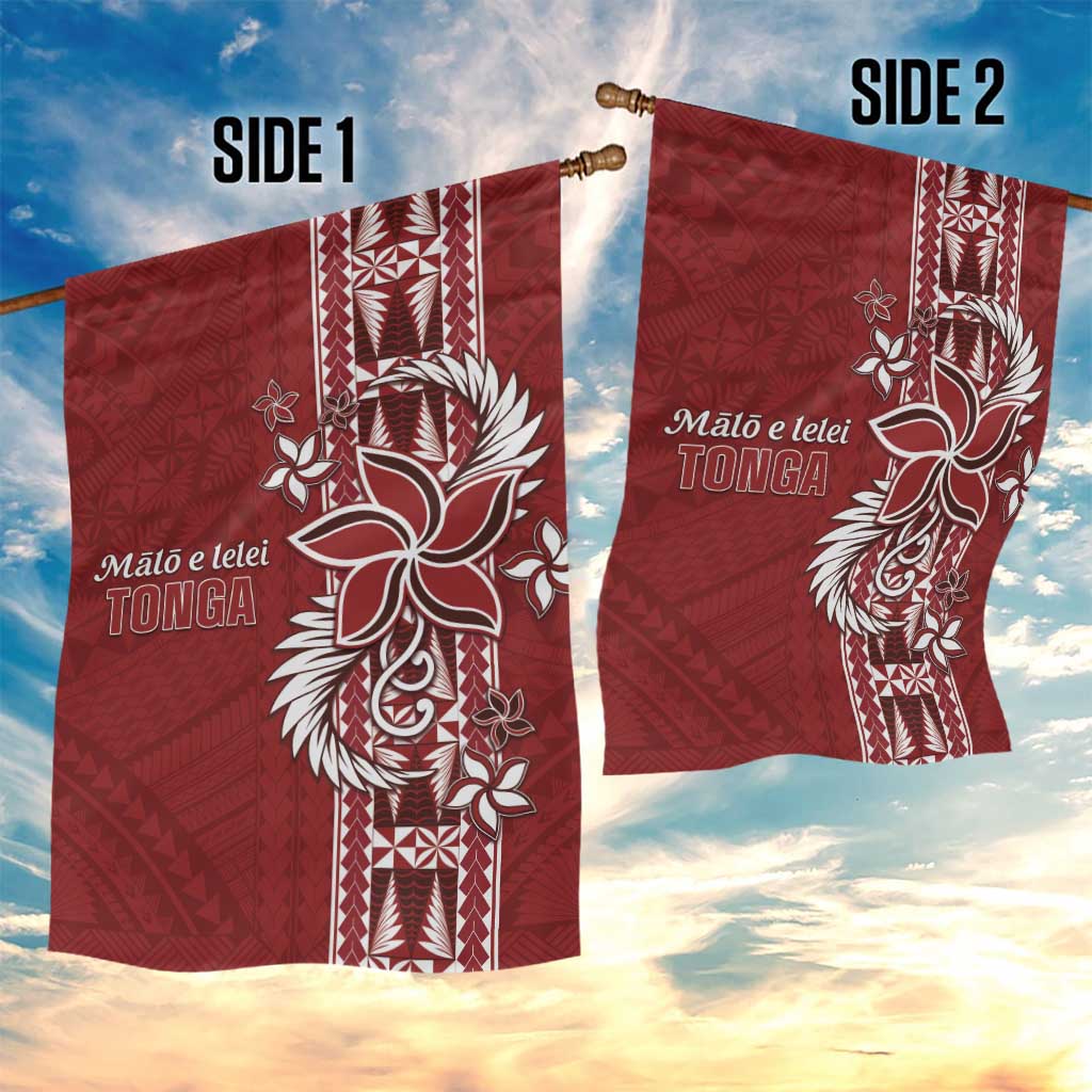 Tonga Language Week Garden Flag Malo e Lelei Kupesi Ngatu Pattern