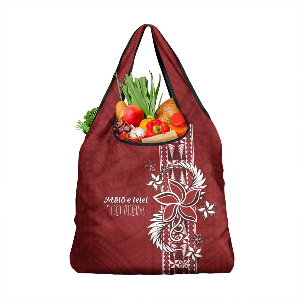 Tonga Language Week Grocery Bag Malo e Lelei Kupesi Ngatu Pattern