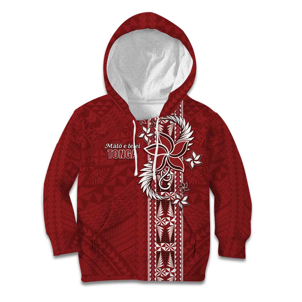 Tonga Language Week Kid Hoodie Malo e Lelei Kupesi Ngatu Pattern