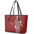 Tonga Language Week Leather Tote Bag Malo e Lelei Kupesi Ngatu Pattern