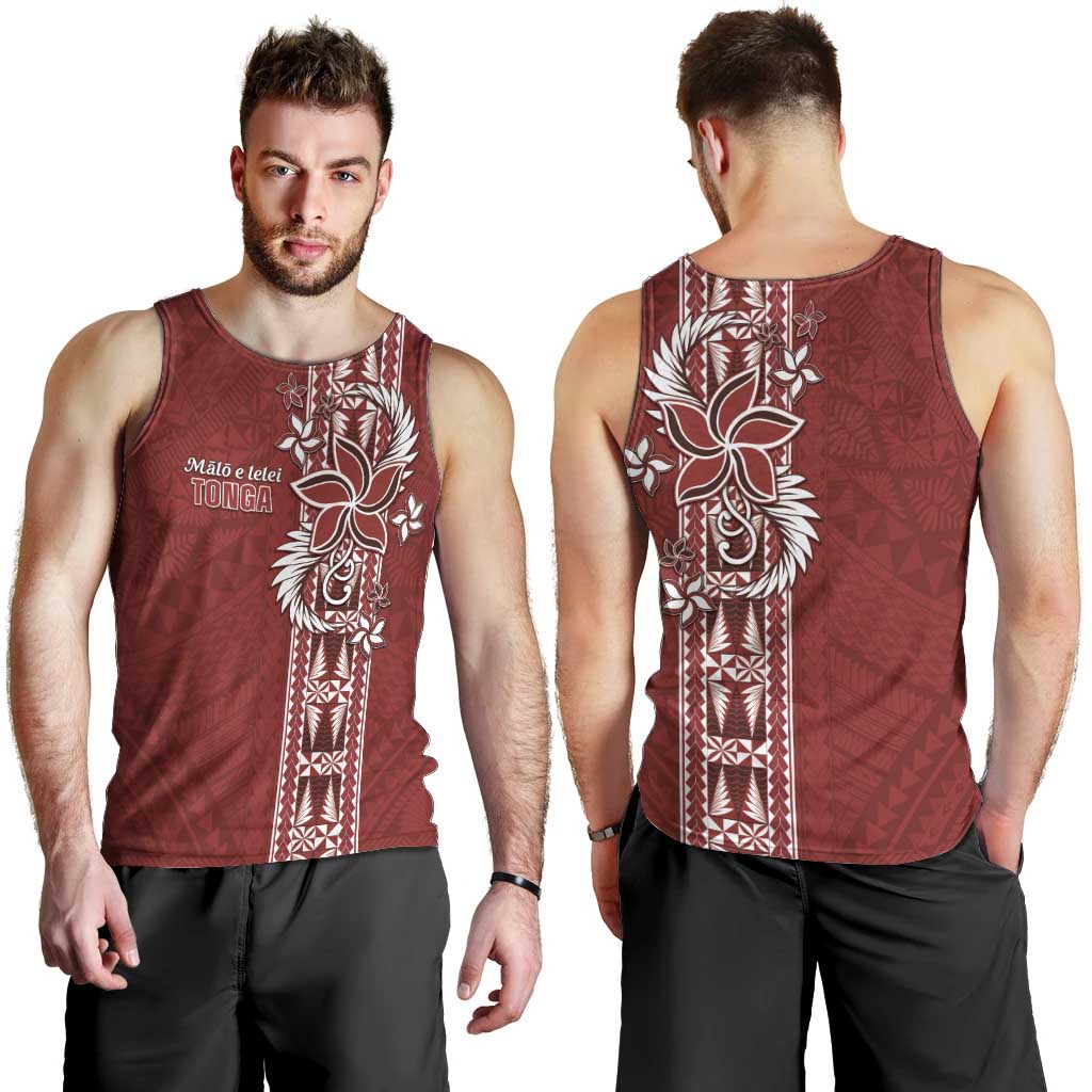 Tonga Language Week Men Tank Top Malo e Lelei Kupesi Ngatu Pattern