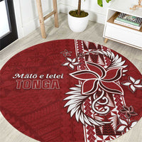 Tonga Language Week Round Carpet Malo e Lelei Kupesi Ngatu Pattern