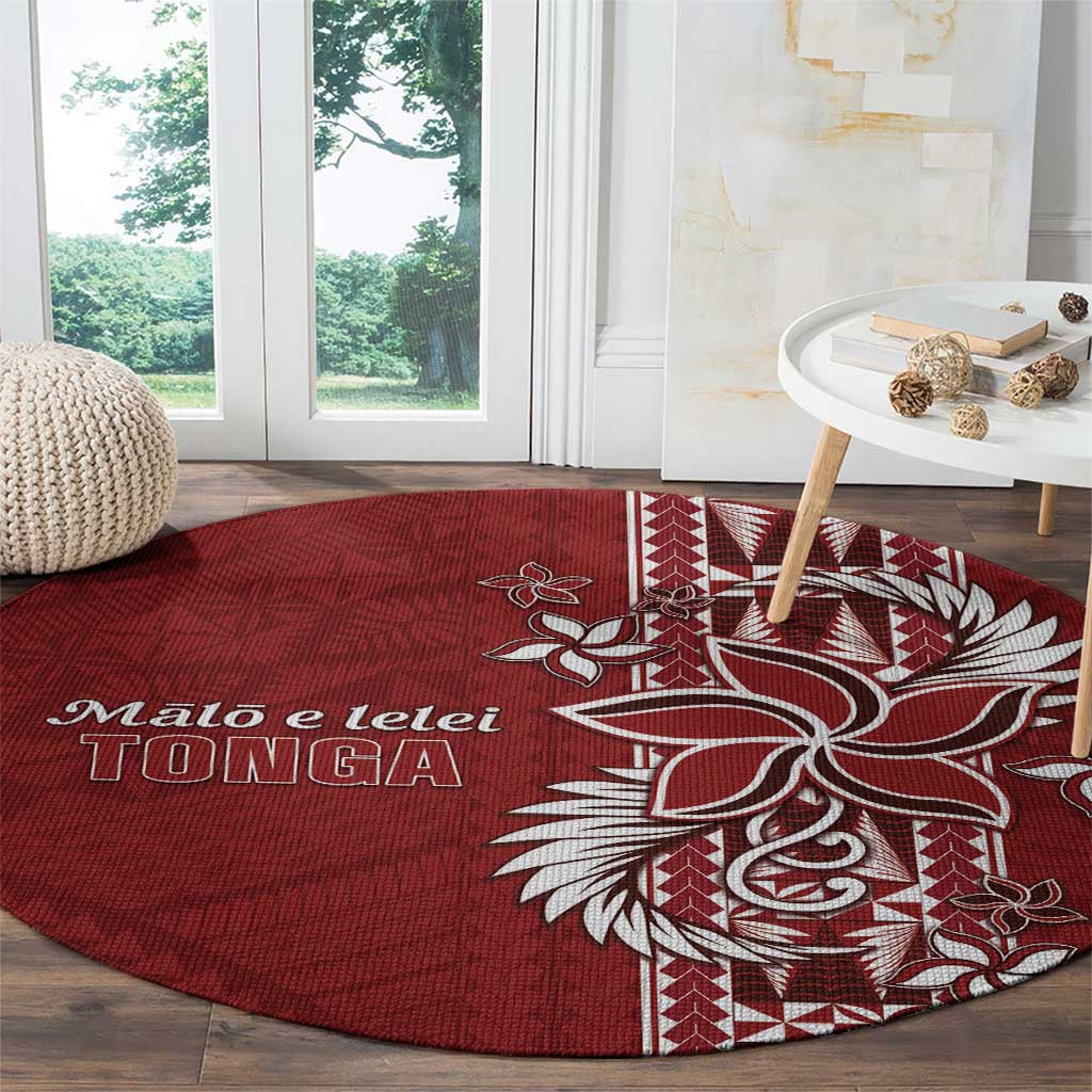 Tonga Language Week Round Carpet Malo e Lelei Kupesi Ngatu Pattern