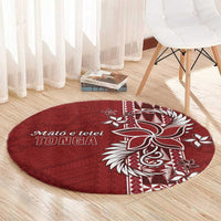 Tonga Language Week Round Carpet Malo e Lelei Kupesi Ngatu Pattern
