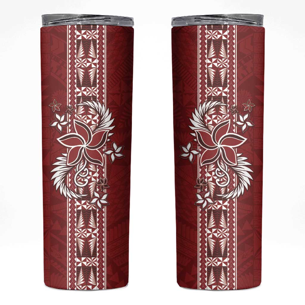 Tonga Language Week Skinny Tumbler Malo e Lelei Kupesi Ngatu Pattern