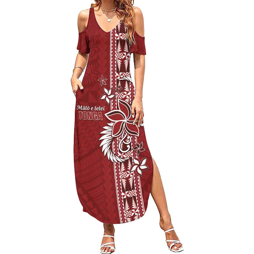 Tonga Language Week Summer Maxi Dress Malo e Lelei Kupesi Ngatu Pattern