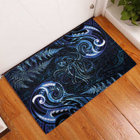 Aotearoa New Zealand Octopus Rubber Doormat Silver Fern Maori Pattern
