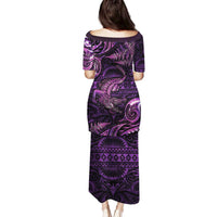 Aotearoa New Zealand Crocodile Family Matching Puletasi and Hawaiian Shirt Silver Fern Maori Pattern LT05 - Polynesian Pride