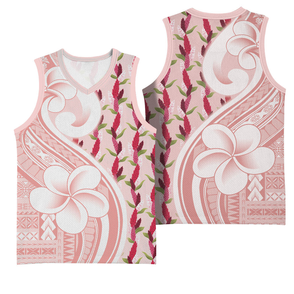 Samoa Teuila Basketball Jersey Pink Samoan Siapo Motifs