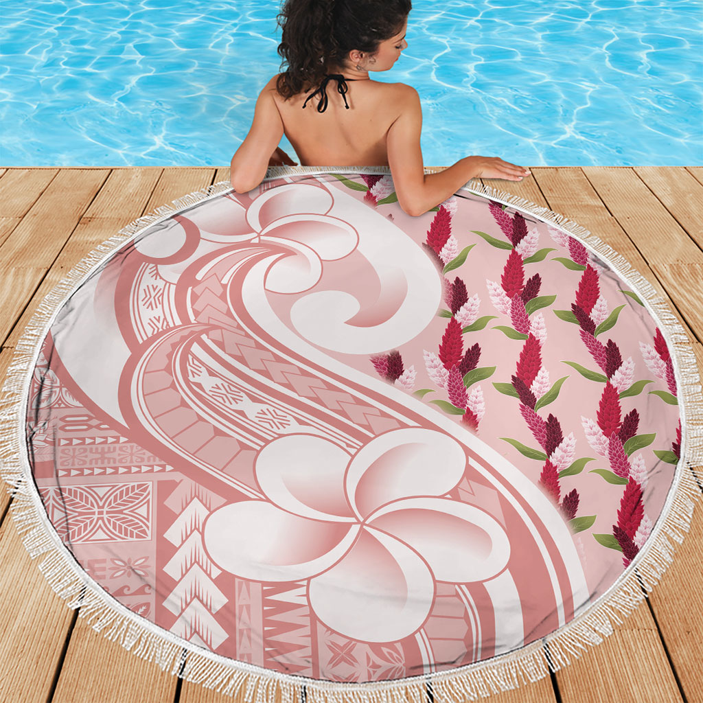 Samoa Teuila Beach Blanket Pink Samoan Siapo Motifs