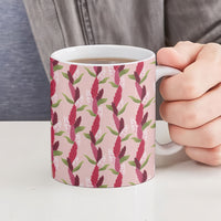 Samoa Teuila Ceramic Mug Pink Samoan Siapo Motifs