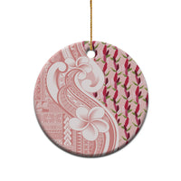 Samoa Teuila Ceramic Ornament Pink Samoan Siapo Motifs LT05 - Polynesian Pride