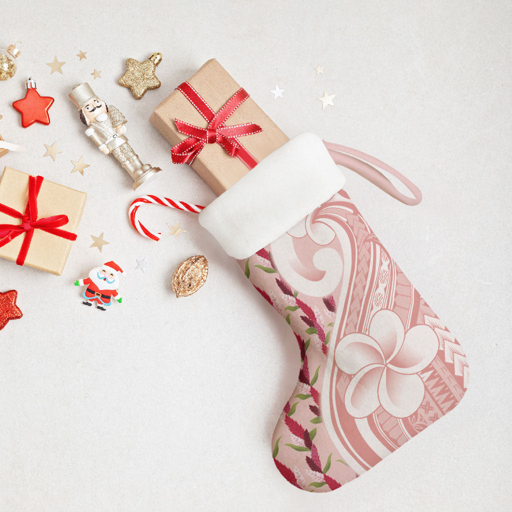 Samoa Teuila Christmas Stocking Pink Samoan Siapo Motifs LT05 - Polynesian Pride