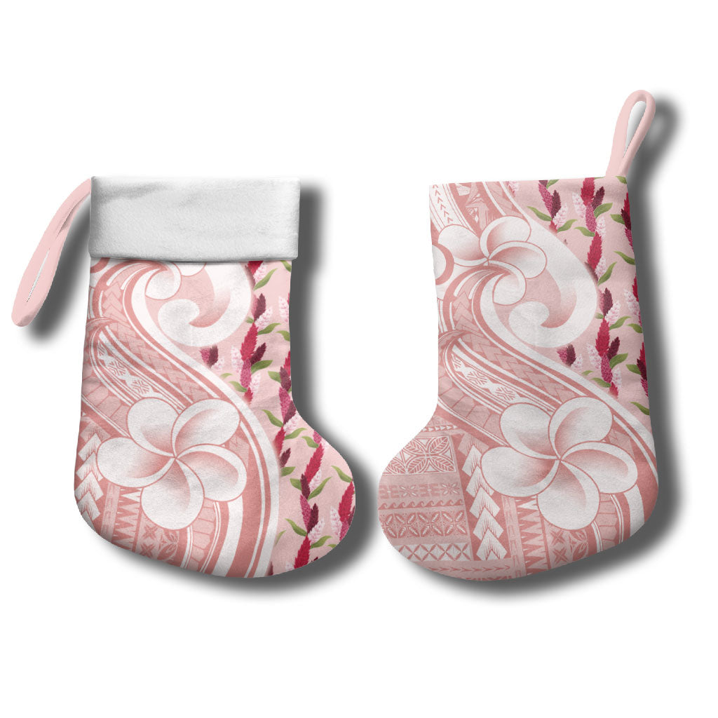 Samoa Teuila Christmas Stocking Pink Samoan Siapo Motifs LT05 - Polynesian Pride