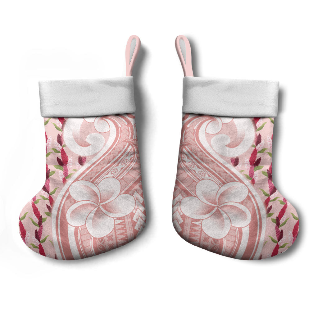 Samoa Teuila Christmas Stocking Pink Samoan Siapo Motifs LT05 - Polynesian Pride