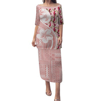 Samoa Teuila Family Matching Puletasi and Hawaiian Shirt Pink Samoan Siapo Motifs