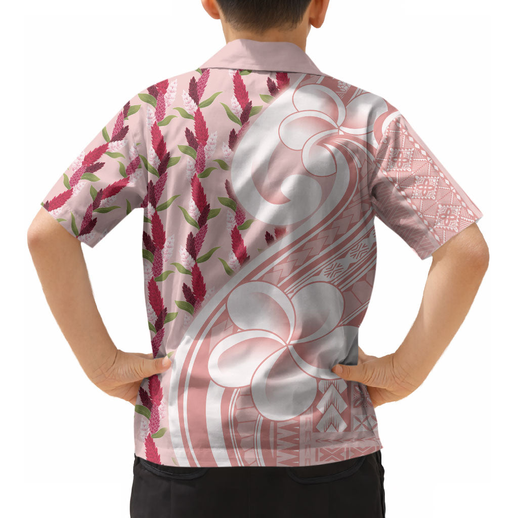 Samoa Teuila Kid Hawaiian Shirt Pink Samoan Siapo Motifs LT05 - Polynesian Pride