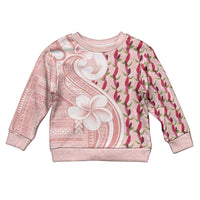 Samoa Teuila Kid Ugly Christmas Sweater Pink Samoan Siapo Motifs LT05 Kid Pink - Polynesian Pride