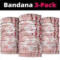 Samoa Teuila Neck Gaiter Pink Samoan Siapo Motifs