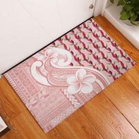 Samoa Teuila Rubber Doormat Pink Samoan Siapo Motifs