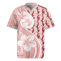 Samoa Teuila Rugby Jersey Pink Samoan Siapo Motifs