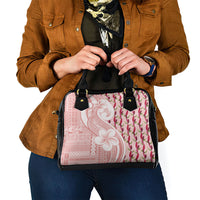 Samoa Teuila Shoulder Handbag Pink Samoan Siapo Motifs