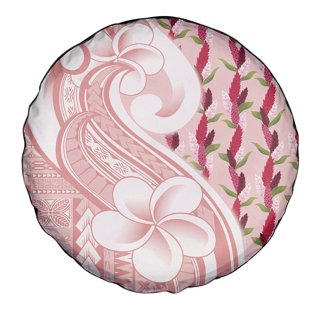 Samoa Teuila Spare Tire Cover Pink Samoan Siapo Motifs