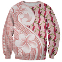 Samoa Teuila Sweatshirt Pink Samoan Siapo Motifs