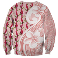 Samoa Teuila Sweatshirt Pink Samoan Siapo Motifs