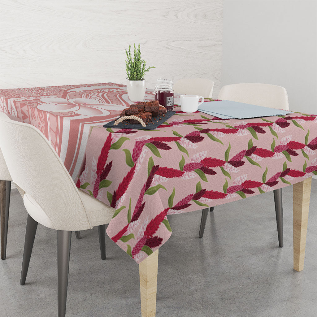 Samoa Teuila Tablecloth Pink Samoan Siapo Motifs