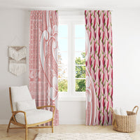 Samoa Teuila Window Curtain Pink Samoan Siapo Motifs