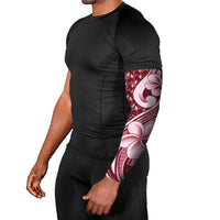 Samoa Teuila Arm Sleeves Maroon Samoan Siapo Motifs