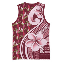 Samoa Teuila Basketball Jersey Maroon Samoan Siapo Motifs