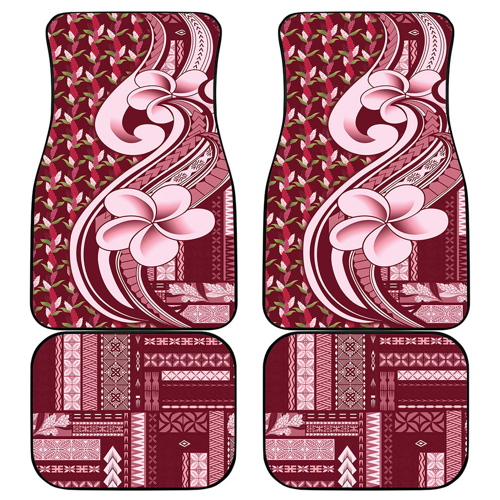 Samoa Teuila Car Mats Maroon Samoan Siapo Motifs