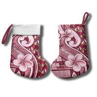 Samoa Teuila Christmas Stocking Maroon Samoan Siapo Motifs LT05 - Polynesian Pride