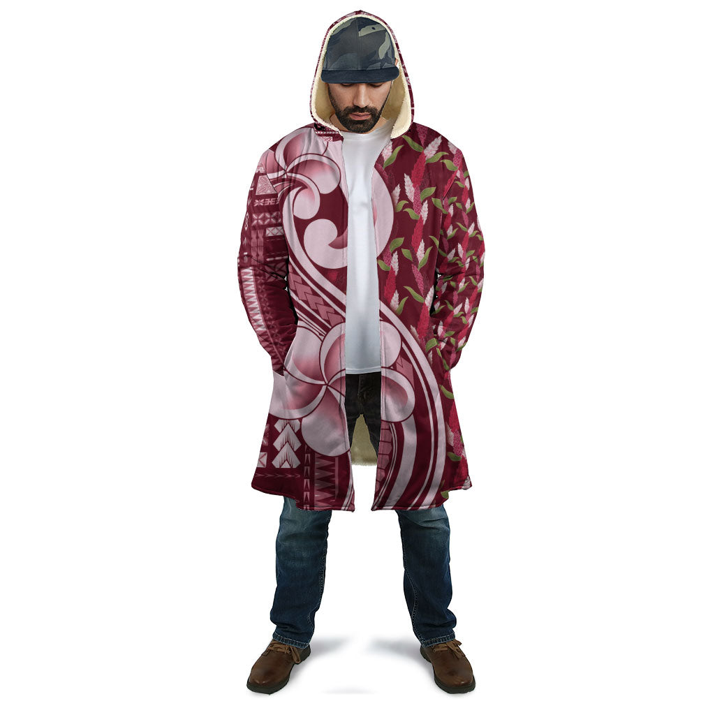 Samoa Teuila Cloak Maroon Samoan Siapo Motifs