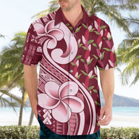 Samoa Teuila Hawaiian Shirt Maroon Samoan Siapo Motifs