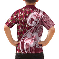Samoa Teuila Hawaiian Shirt Maroon Samoan Siapo Motifs