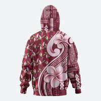 Samoa Teuila Hoodie Maroon Samoan Siapo Motifs