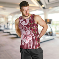 Samoa Teuila Men Tank Top Maroon Samoan Siapo Motifs