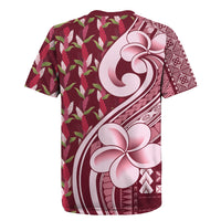 Samoa Teuila Rugby Jersey Maroon Samoan Siapo Motifs