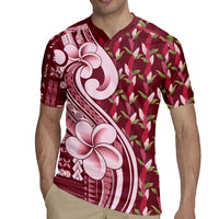 Samoa Teuila Rugby Jersey Maroon Samoan Siapo Motifs