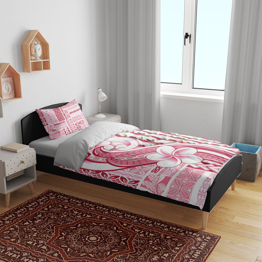Samoa Teuila Bedding Set White Samoan Siapo Motifs