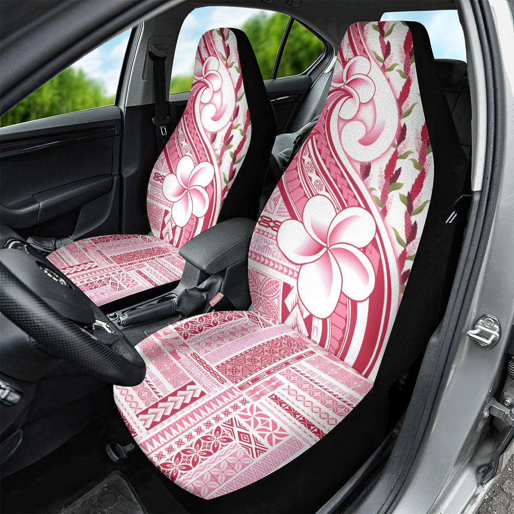 Samoa Teuila Car Seat Cover White Samoan Siapo Motifs