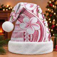 Samoa Teuila Christmas Santa Hat White Samoan Siapo Motifs LT05 Without Fur White - Polynesian Pride