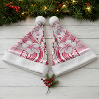 Samoa Teuila Christmas Santa Hat White Samoan Siapo Motifs LT05 - Polynesian Pride