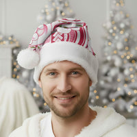 Samoa Teuila Christmas Santa Hat White Samoan Siapo Motifs LT05 - Polynesian Pride