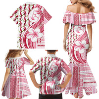 Samoa Teuila Family Matching Mermaid Dress and Hawaiian Shirt White Samoan Siapo Motifs