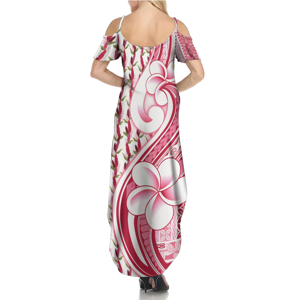 Samoa Teuila Family Matching Summer Maxi Dress and Hawaiian Shirt White Samoan Siapo Motifs
